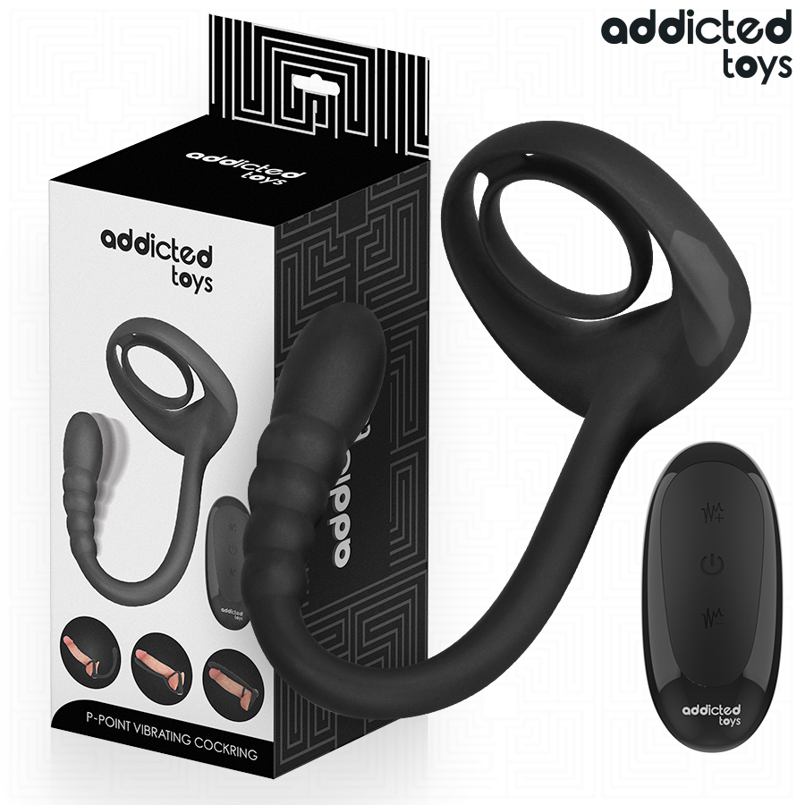 Anneau vibrant Addicted Toys P Spot avec télécommande