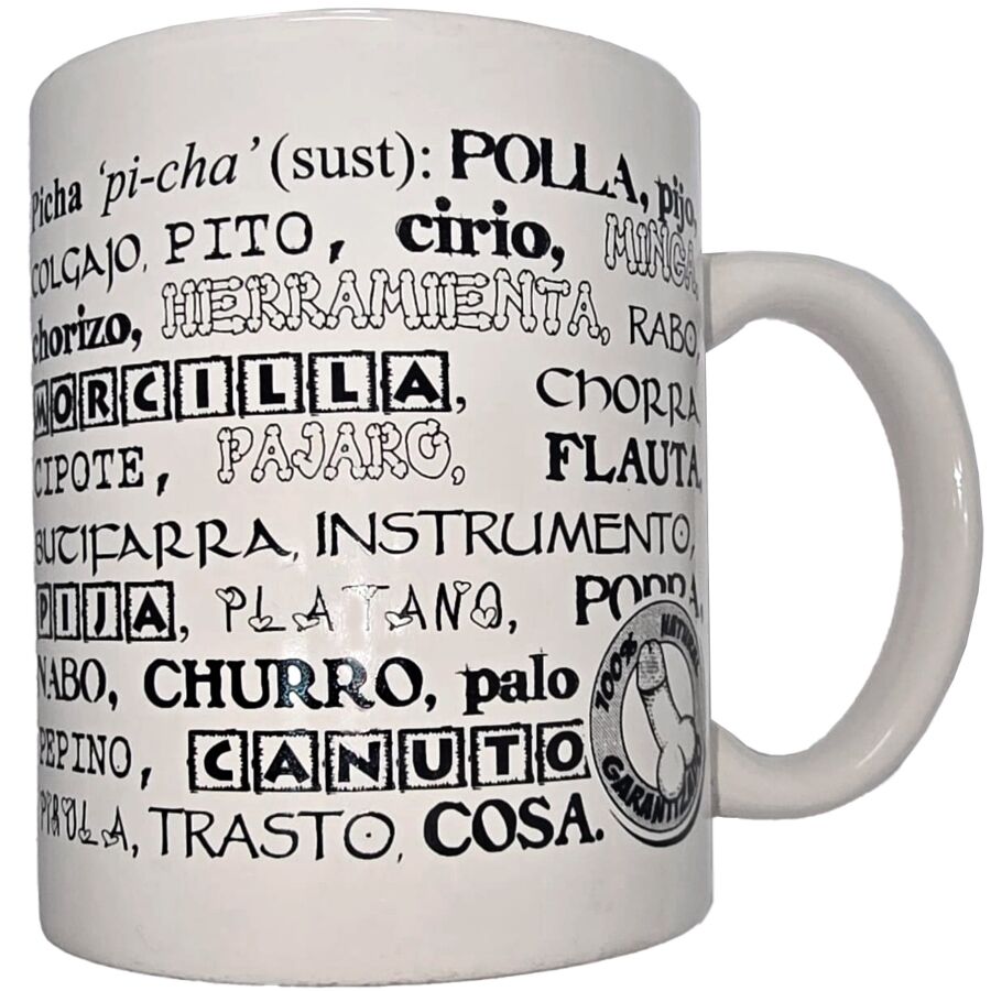 DIABLO PICANTE Tasse en céramique avec synonymes du pénis, 370 ml