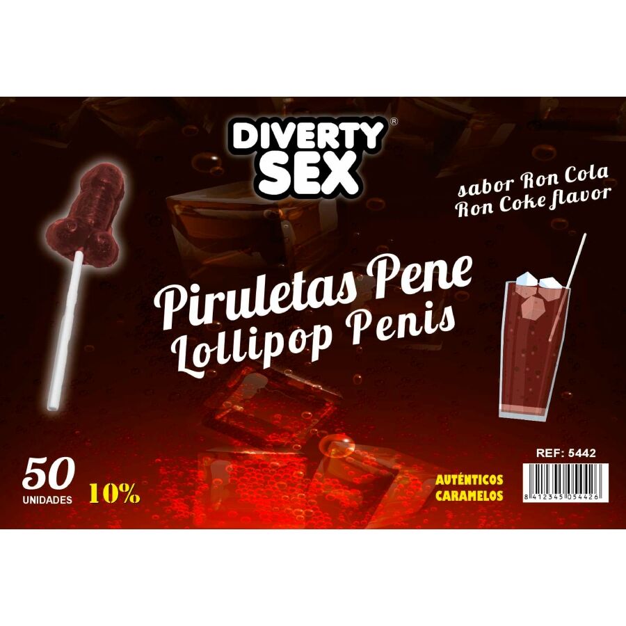 Sucettes DIABLO GOLOSO au rhum cola, cadeau érotique amusant