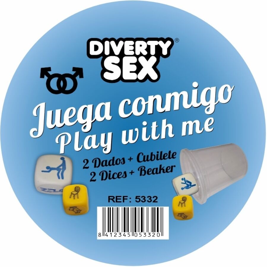 Dés coquins DIABLO PICANTE avec gobelet transparent