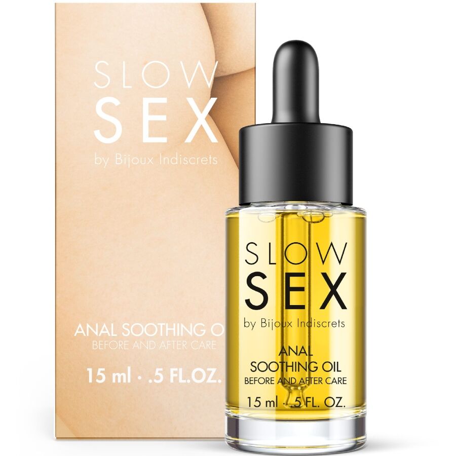 Bijoux Indiscrets Slow Sex Soothing, huile de massage anal, 15 ml