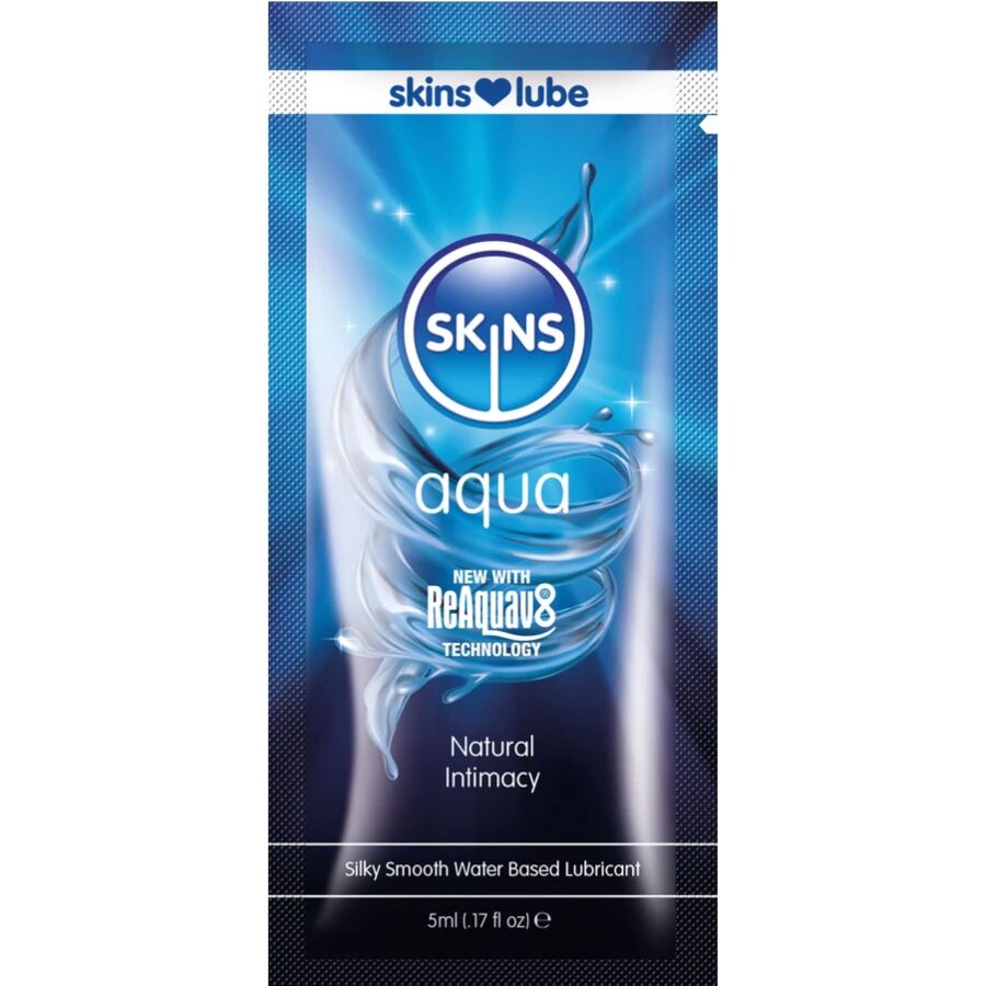 Lubrifiant à base d’eau SKINS Aqua, dose individuelle de 5 ml