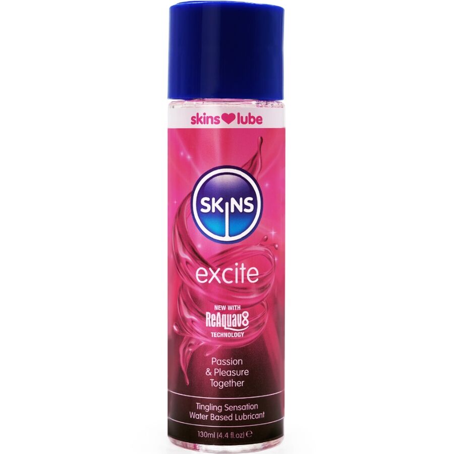 Gel lubrifiant à base d’eau SKINS Excite, 130 ml