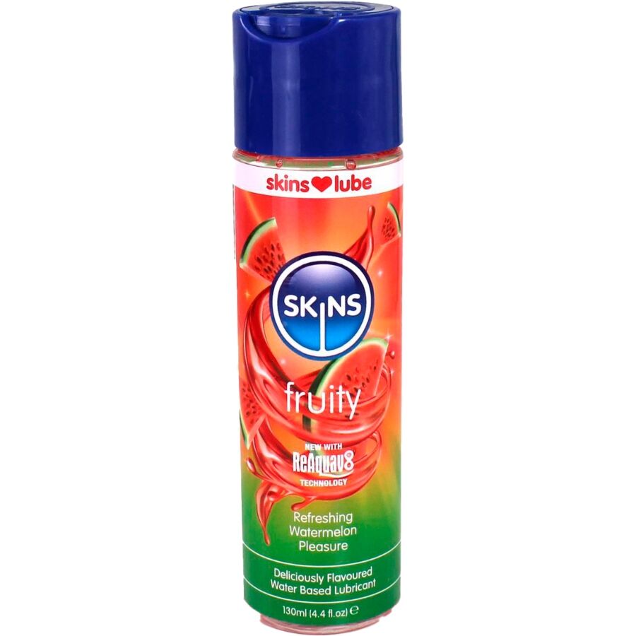 Lubrifiant SKINS Fruity goût pastèque, 130 ml