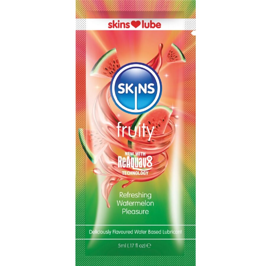 Lubrifiant SKINS Fruity goût pastèque 5 ml