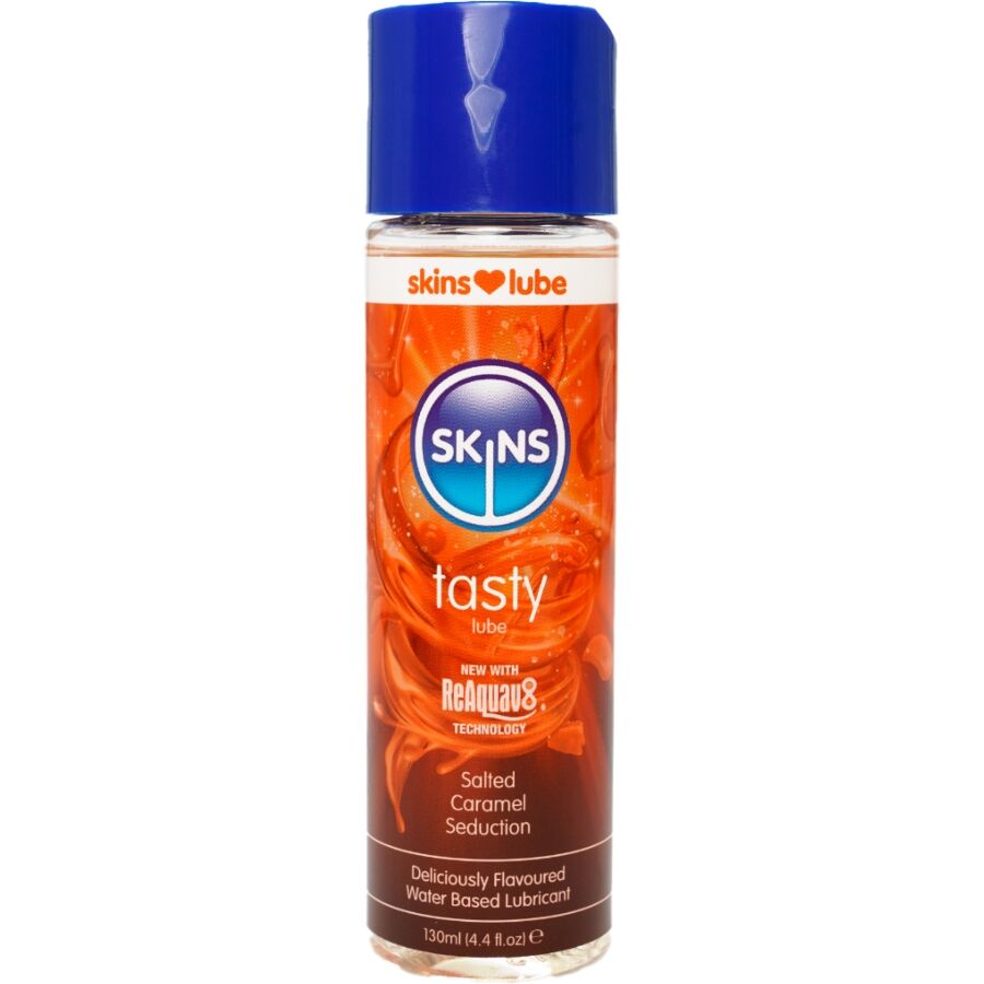 Gel lubrifiant aromatisé SKINS Tasty, caramel salé, 130 ml