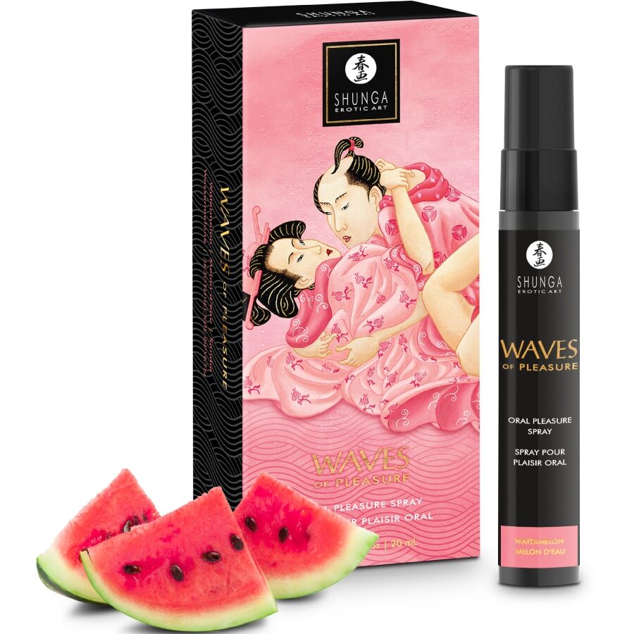 Spray plaisir Shunga Waves goût pastèque, 20 ml
