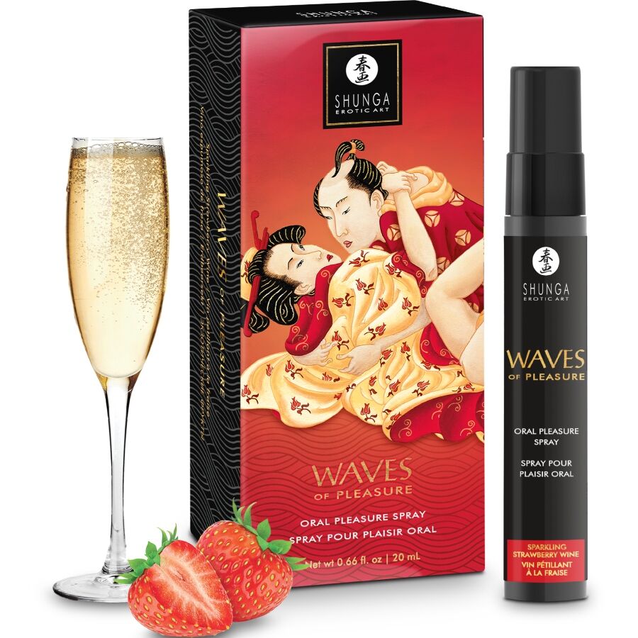 Spray SHUNGA Waves Pleasure goût fraise, 20 ml