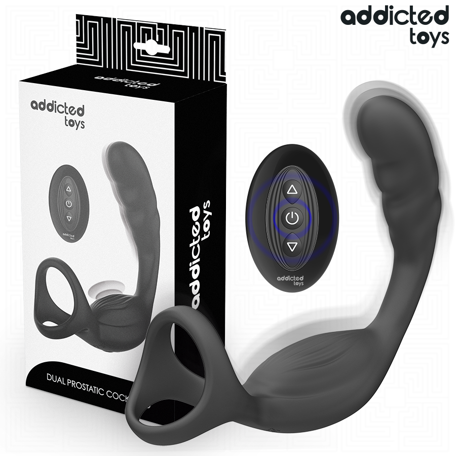 Anneau pénien vibrant ADDICTED TOYS avec stimulateur prostatique