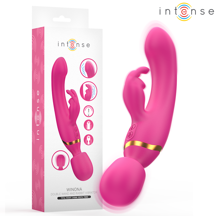 INTENSE Winona, vibromasseur wand avec stimulateur rabbit