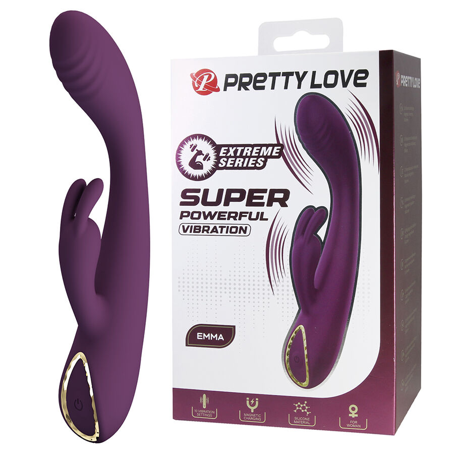 Pretty Love Emma, vibromasseur rabbit avec stimulateur, violet