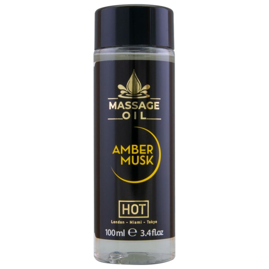 Huile de massage HOT à l’ambre et au musc, 100 ml