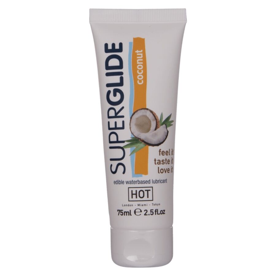 Gel lubrifiant HOT Superglide goût noix de coco, 75 ml