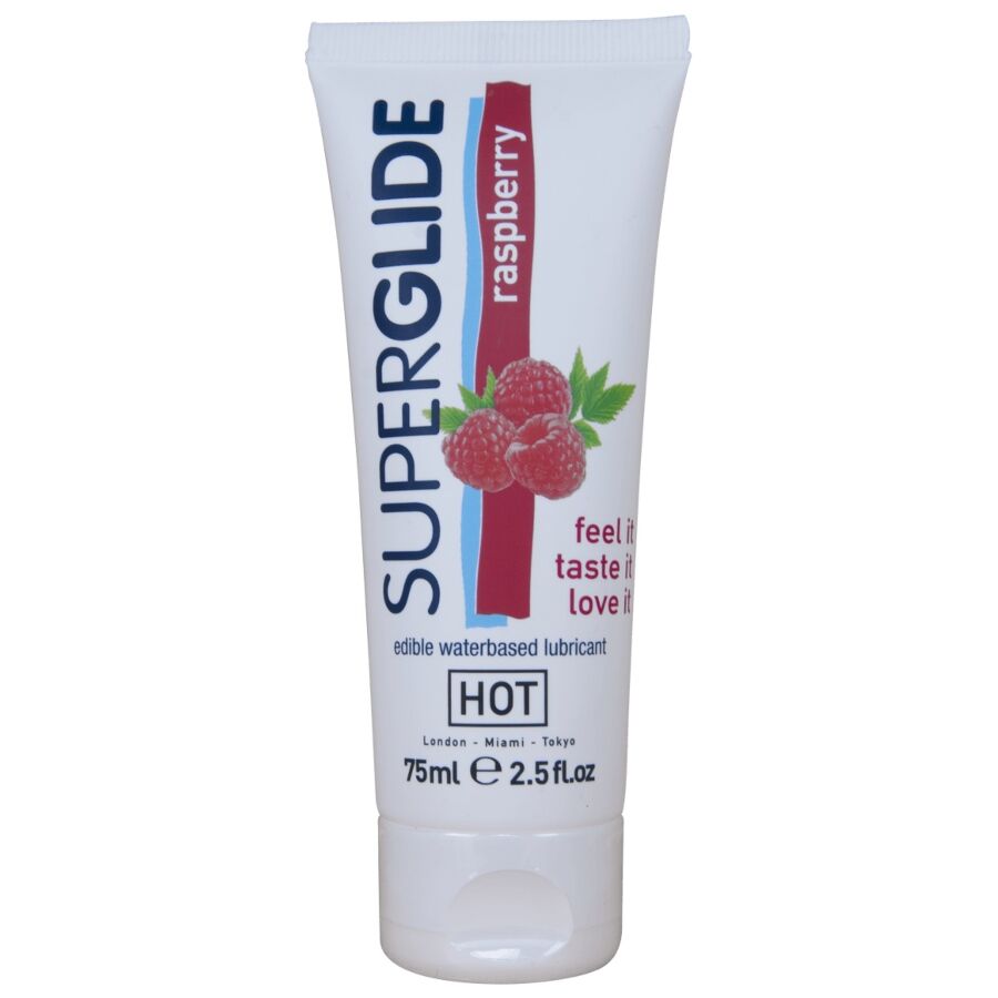 HOT Superglide lubrifiant goût framboise, 75 ml