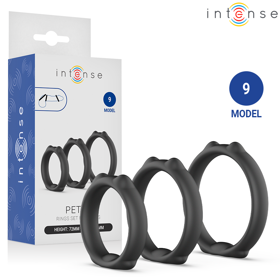 INTENSE Peter, anneaux péniens sans vibration, lot de 3