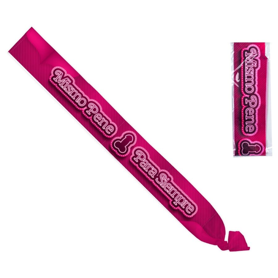 Écharpe rose DIABLO PICANTE avec motif pénis
