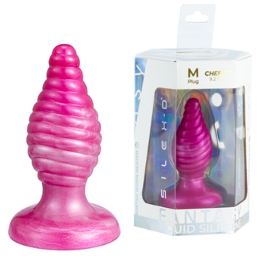 Silexd Cherry Plug Anal Fantasy En Silicone Liquide Thermoréactif Rose 9,2 Cm