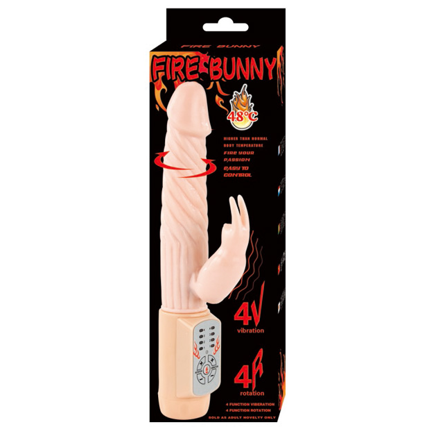 Vibromasseur rotatif BAILE Fire Bunny avec fonction chauffante
