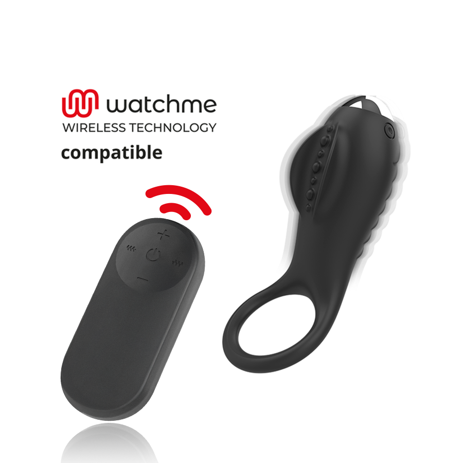 Brilly Glam Alan, anneau vibrant pour pénis avec télécommande Watchme