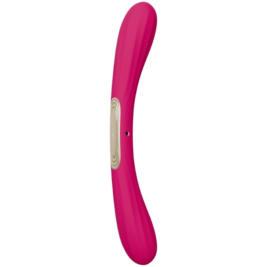 LELO Boomerang, vibromasseur pour couple à deux extrémités, rouge cerise
