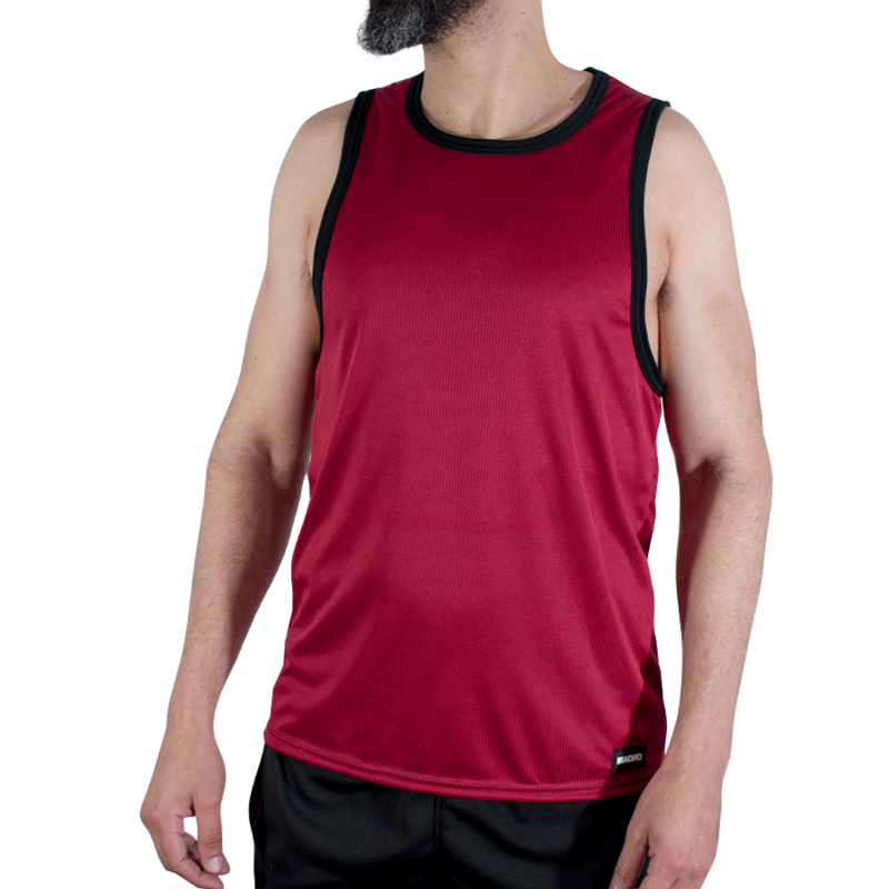Haut de sport MACHO CMV003 en marron châtaigne ou rouge bordeaux
