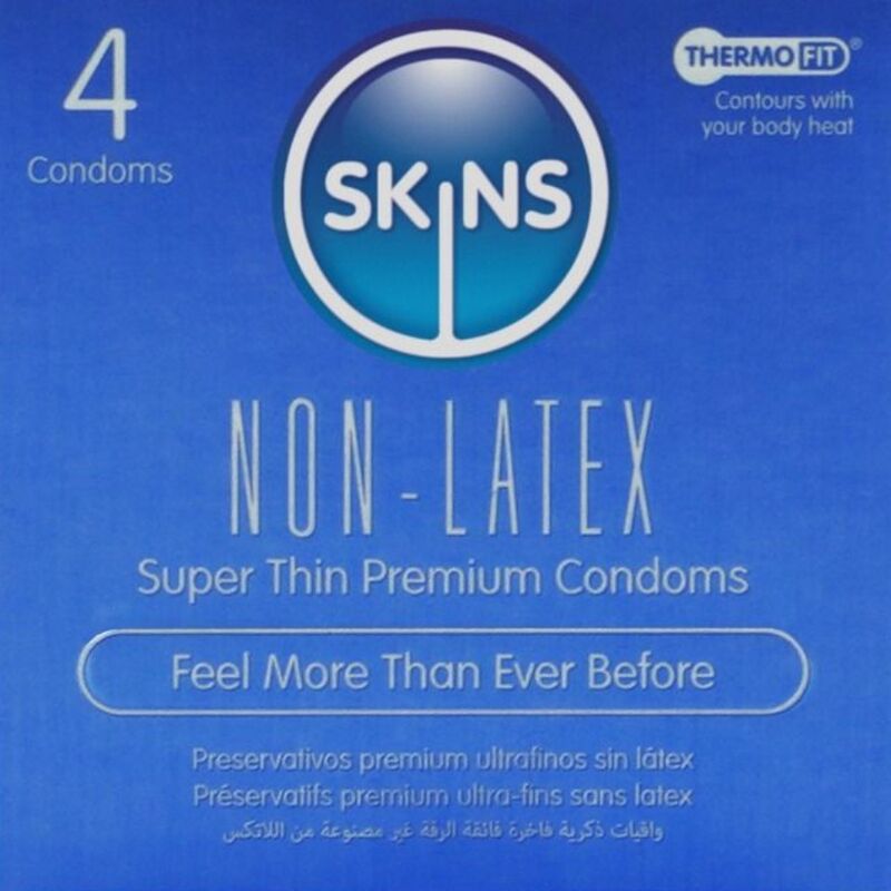 Préservatifs SKINS sans latex, 4 pièces