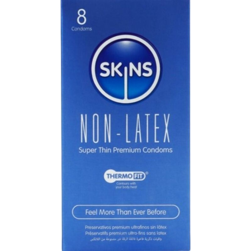 Préservatifs SKINS sans latex, 8 pièces