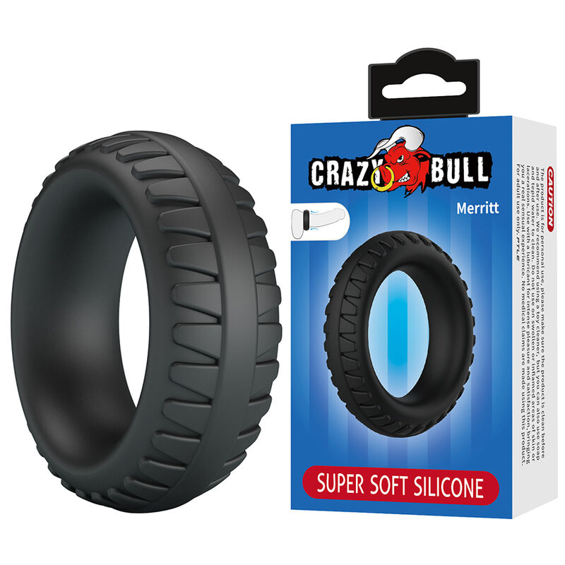 Anneau pénien en silicone sans vibrations Crazy Bull Merritt