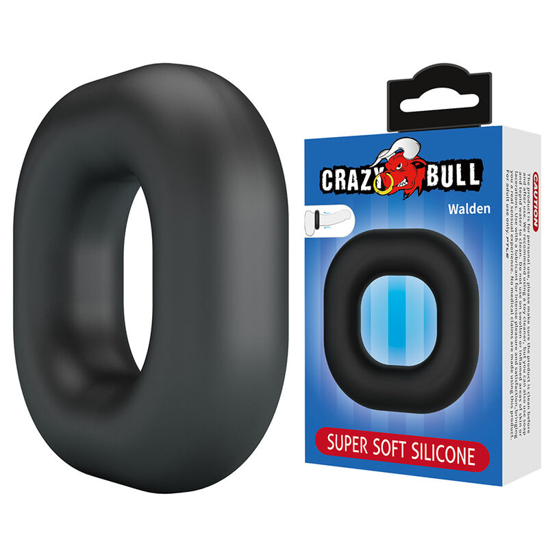 Anneau pénien en silicone Crazy Bull Walden, noir