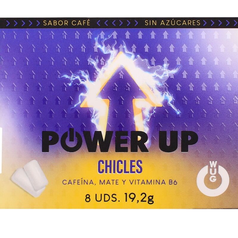 Chewing gum caféiné WUG Power Up goût café