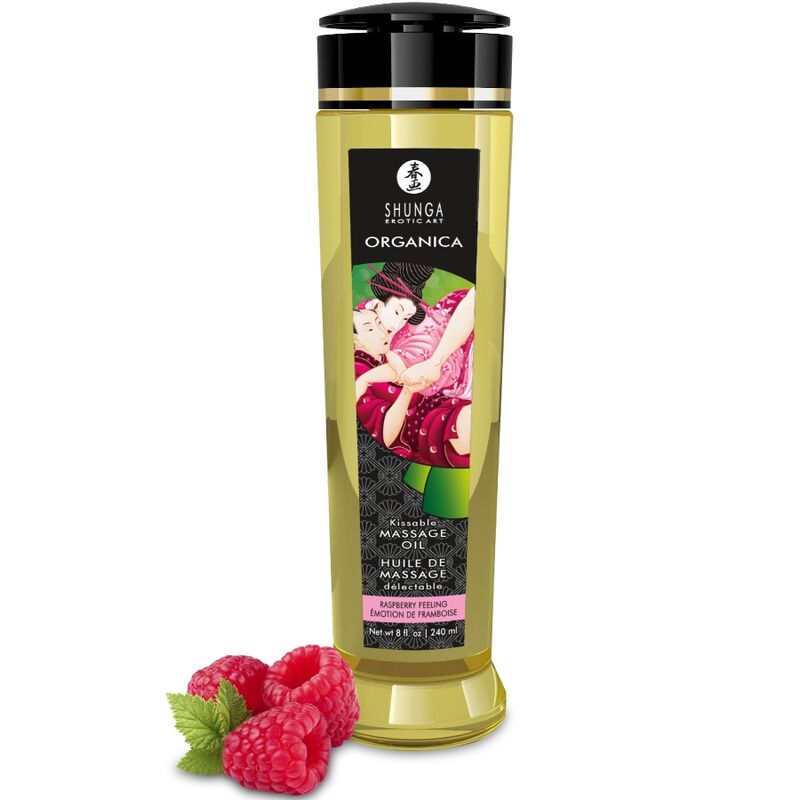 Huile de massage SHUNGA Raspberry Feeling, 240 ml