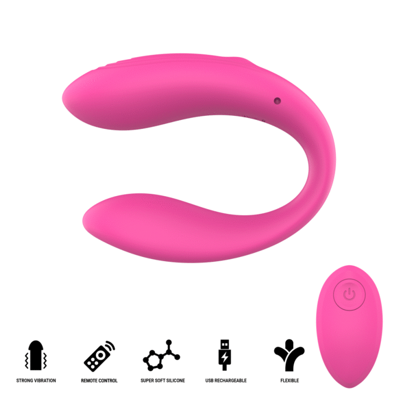 Vibromasseur INTENSE Nora avec télécommande, rose