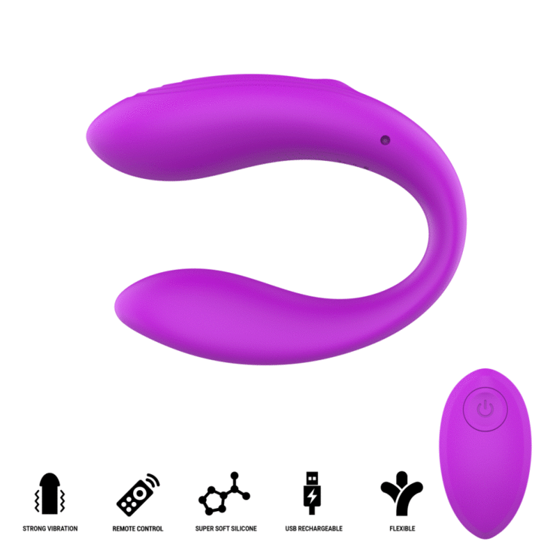 Vibromasseur INTENSE Nora avec télécommande, violet