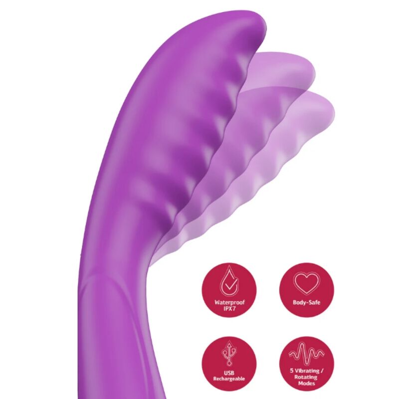 Vibrateur point G She.E.O avec stimulation par tapotements, violet