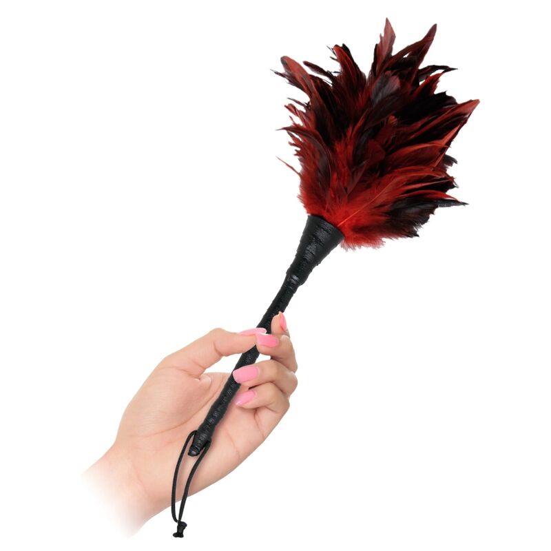 Chatouilleur à plumes Frisky Fetish Fantasy Series, noir et rouge