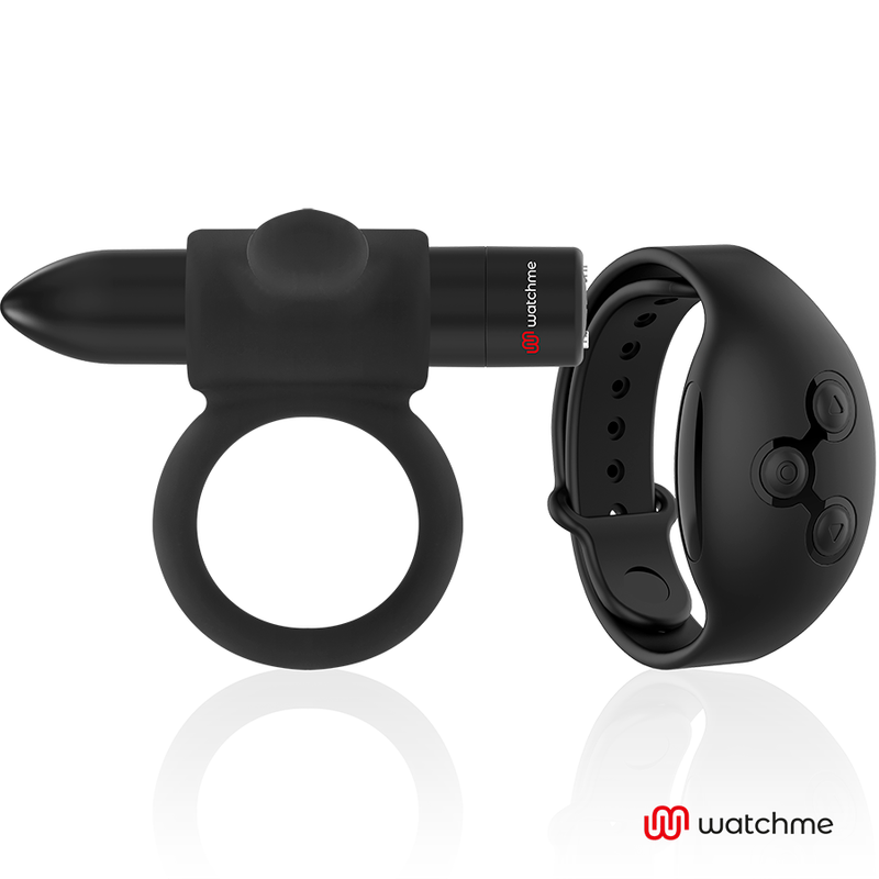 Anneau vibrant avec télécommande, 10 modes et stimulation intense à deux BLACKSILVER