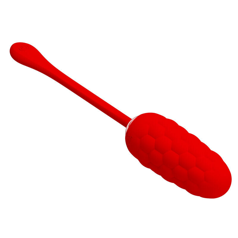 Œuf vibrant Pretty Love rouge avec 12 fonctions de vibration