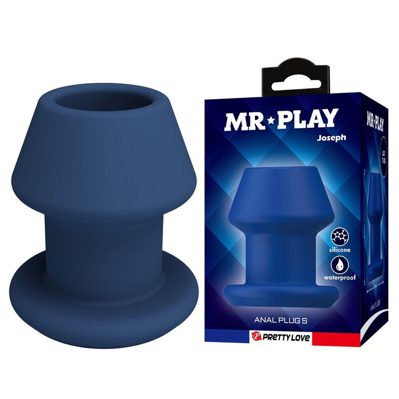 Plug anal MR PLAY Jack en silicone, bleu, taille S