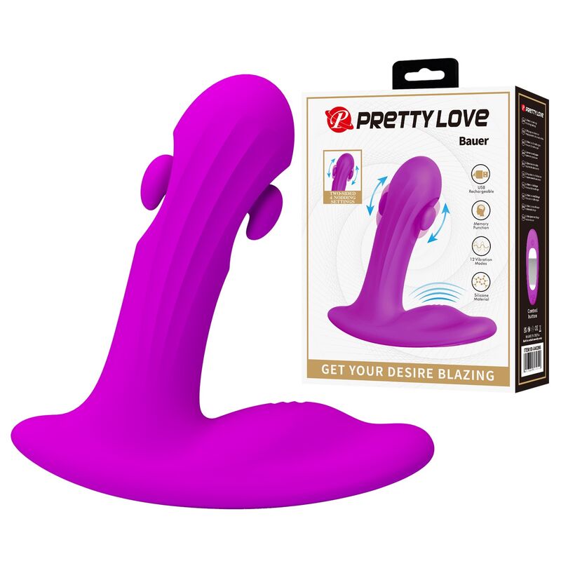 Stimulateur prostatique Pretty Love Bauer avec 12 modes de vibration