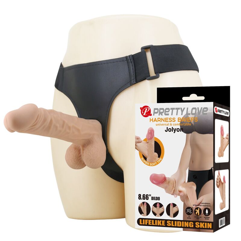 Ensemble harnais avec gode flexible PRETTY LOVE Jolyon
