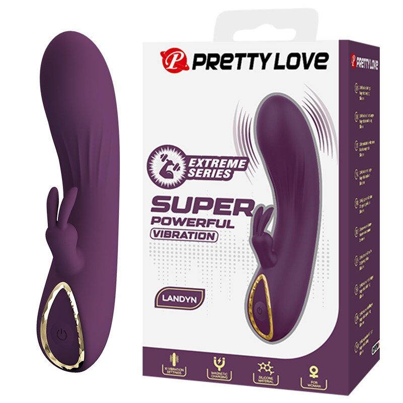 Vibromasseur rabbit Pretty Love Landyn rechargeable, violet