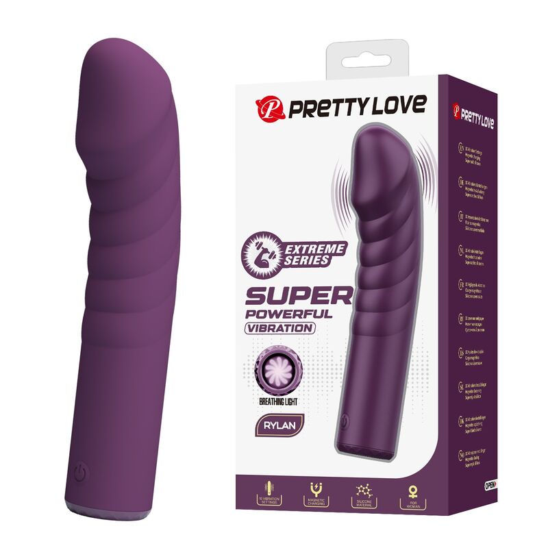 Vibromasseur wand rechargeable PRETTY LOVE Ryland, violet
