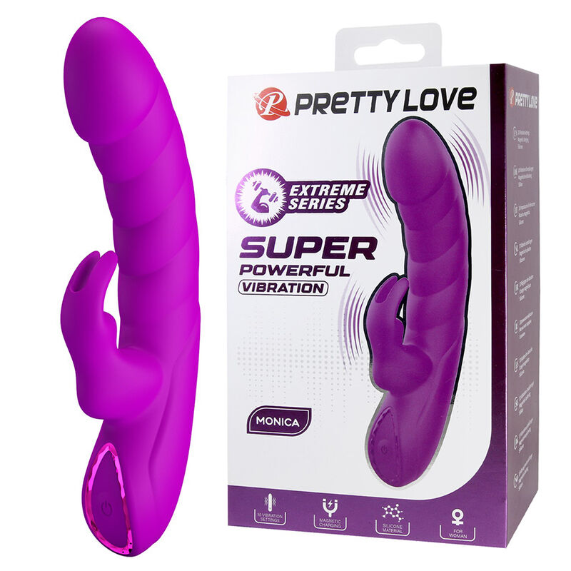 Pretty Love Monica vibromasseur rabbit avec stimulation du point G et du clitoris