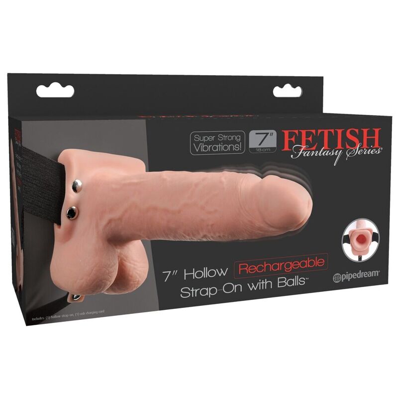 Harnais godes-ceinture Fetish Fantasy Series avec vibrations, 17,8 cm