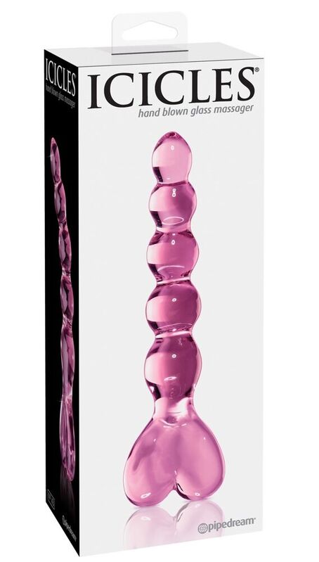 ICICLES N. 43 Masseur en verre avec tige perlée