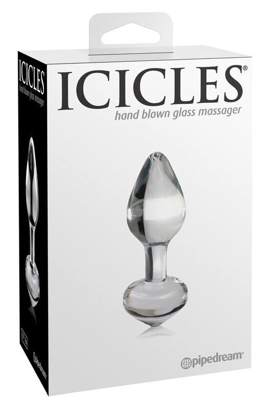 Plug anal en verre transparent ICICLES N. 44