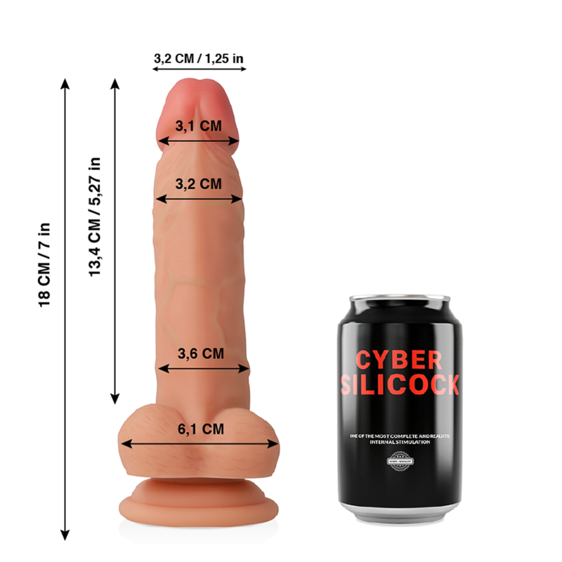 CYBER SILICOCK Jude, gode réaliste avec ventouse