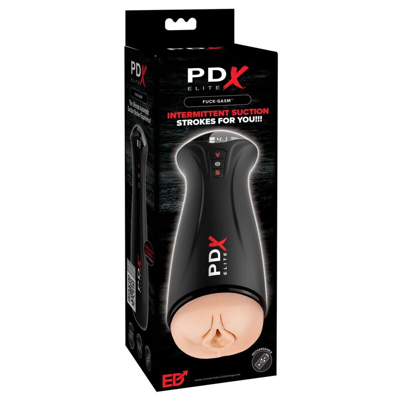 Masturbateur vibrant PDX ELITE Fap Gasm avec fonction d’aspiration