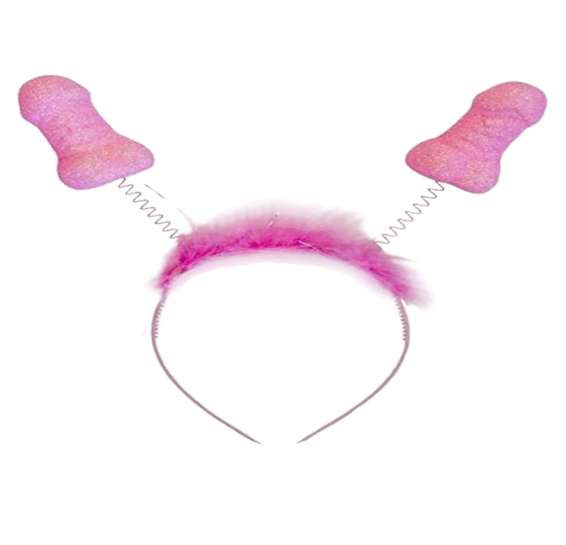 DIABLO PICANTE serre-têtes de fête avec antennes roses pailletées, 6 pièces