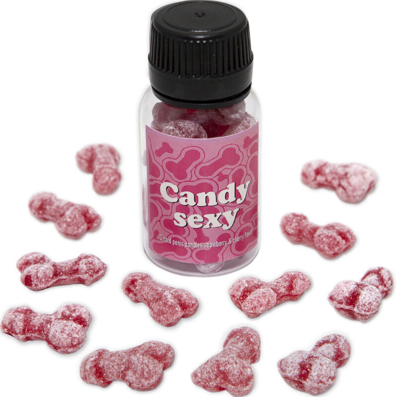 Bonbons DIABLO PICANTE en forme de pénis, fraise et cerise